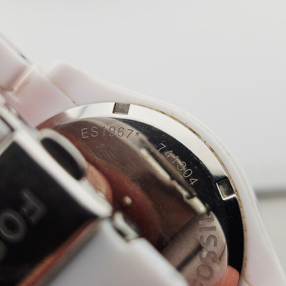 Fossil Women's Stella Multidial Rhinestone Crystal Watch White Glitz ES-1967 - Picture 6 of 7